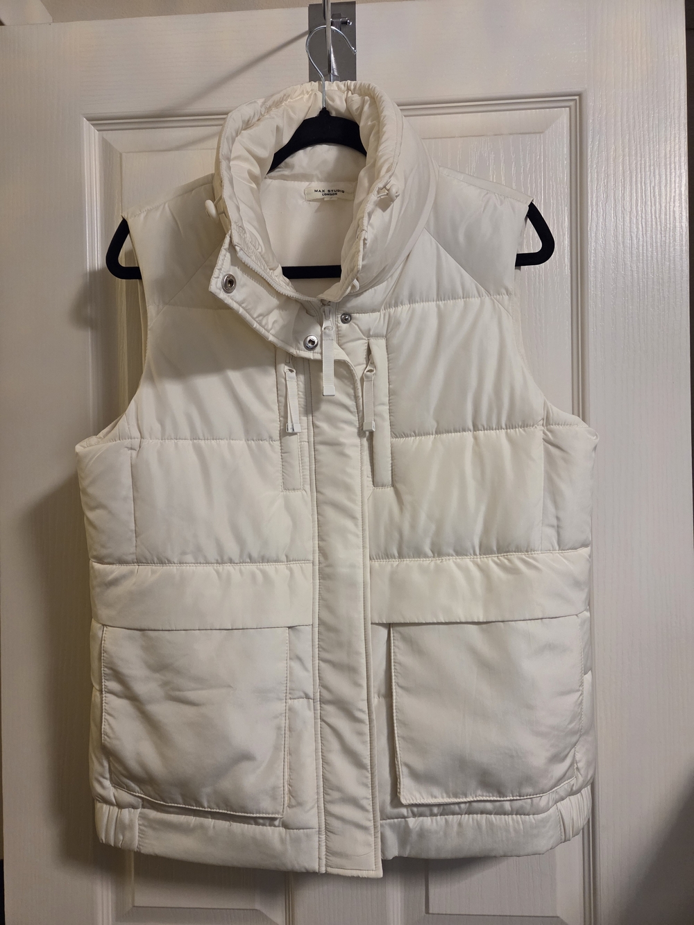 Max Studio Ivory Quilted Puffer Vest - Size S